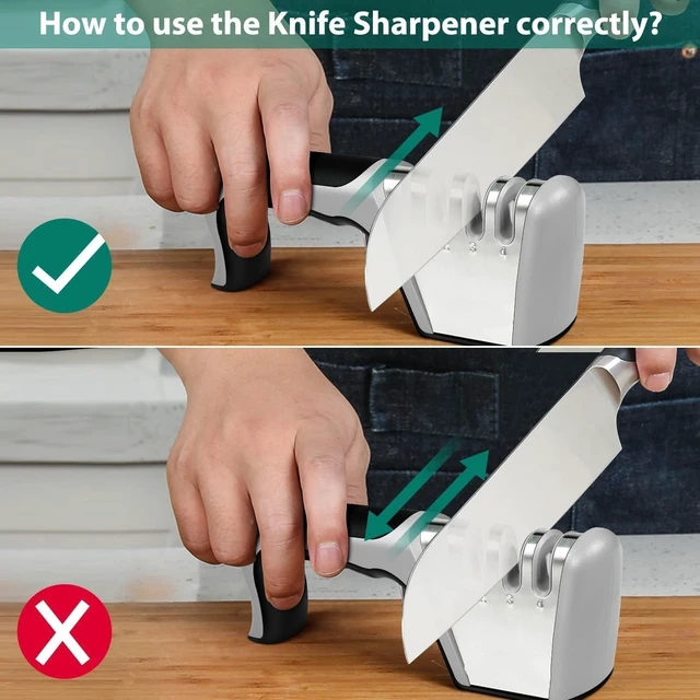 Alt view image 5 of 7 - 4-in-1 Knife Sharpener, 4-Stage Professional Sharpening System for Kitchen Knives, Scissors, Fruit & Steel Knives with Premium Polish Blades
