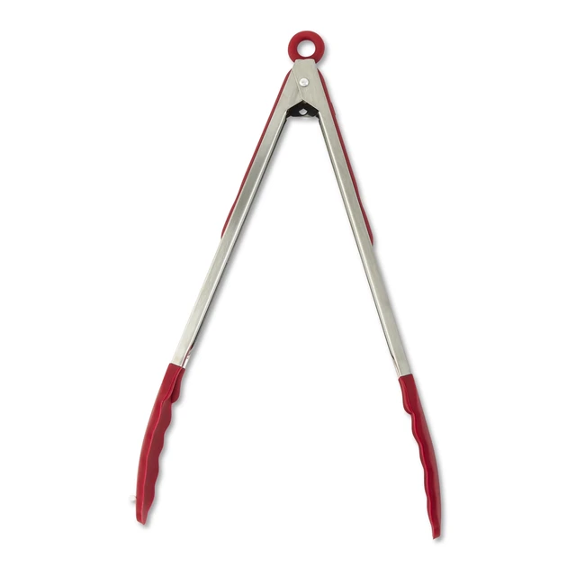 Alt view image 6 of 7 - Table Red Silicone Locking Tongs Set of 2