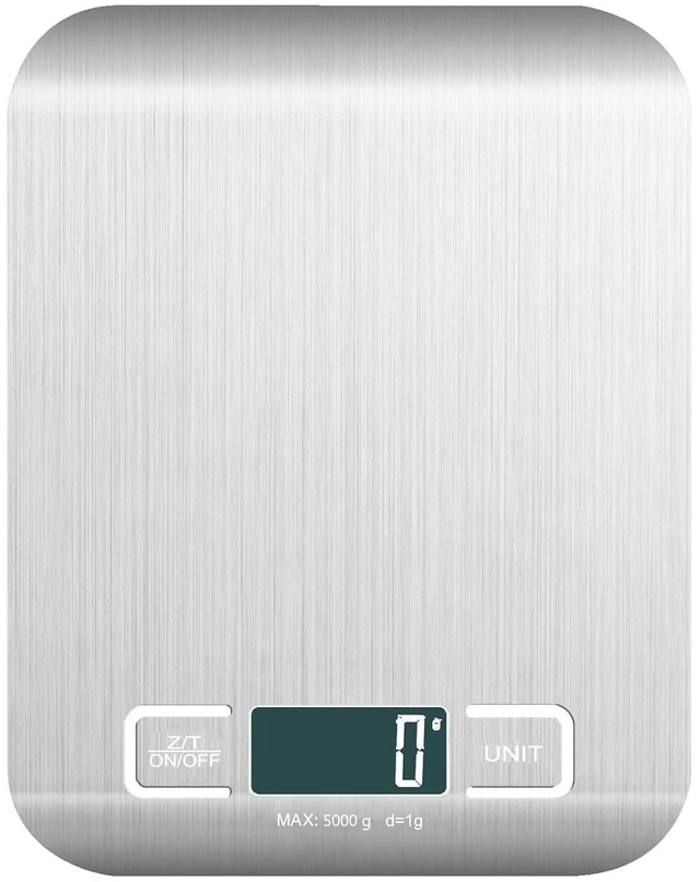 Main image of Food Scale Digital Kitchen Scale with 1g/0.05oz Precise Graduation, 5 Units LCD Display Scale for Cooking/Baking in KG, G, oz, ml, and lb, Easy Clean Stainless Steel and Tempered Glass