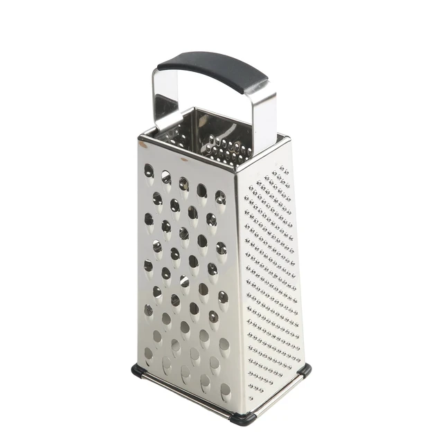 Alt view image 4 of 7 - 4-Sided Stainless Steel Grater with Soft Grip Handle, 9 in