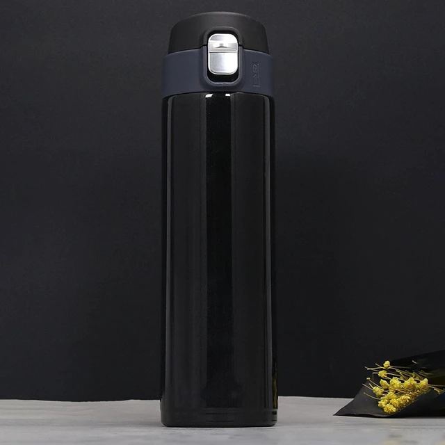 Alt view image 3 of 4 - Insulated Water Bottle, Stainless Steel Thermo Coffee Travel Mug, Thermal Cup with Snap Flip Lid, BPA Free for Hot and Cold Drinking,(500ML )