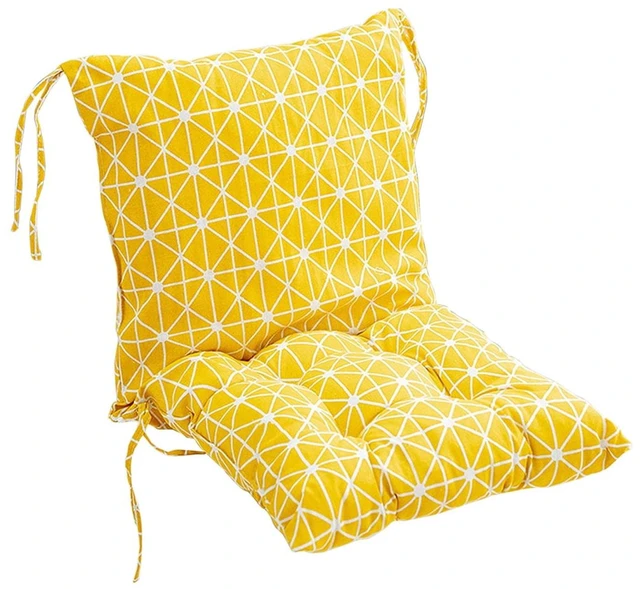 Main image of 31.5" x 15.7" Yellow High Back Outdoor Seating Cushions, Foldable Design