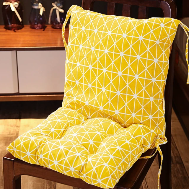 Alt view image 6 of 6 - 31.5" x 15.7" Yellow High Back Outdoor Seating Cushions, Foldable Design