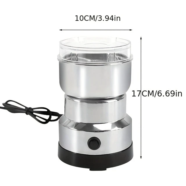 Alt view image 4 of 7 - Electric Coffee Grinder, 4-Blade Spice Grinder, Portable Stainless Steel Grain Mill for Coffee Beans, Spices, Nuts, Grains, Dry Herbs