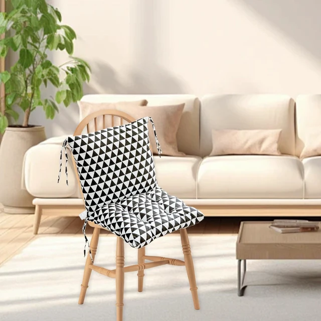 Alt view image 3 of 7 - Waterproof High Back Rocking Chair Cushion 15.8x31.5in Indoor Outdoor Chair Cushion, Patio Chair Cushions with Straps (More Colors)