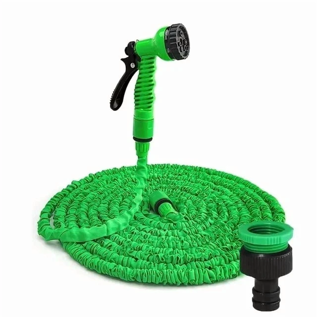 Main image of Expandable Garden Hose 75ft, Flexible High-Pressure Water Hose with 7 Spraying Modes, Anti-UV Car Wash Hose for Outdoor, Yard & Patio Cleaning, Green