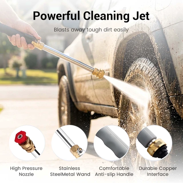 Alt view image 7 of 7 - High-pressure Water Gun, Water High-pressure Washing Tool, Cleaning Water Car Washing Water Gardening Cleaning