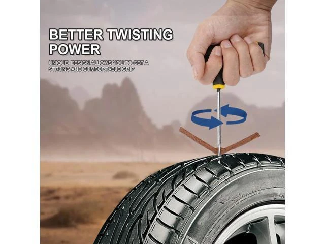 Alt view image 5 of 7 - 68pc Tire Repair Kit DIY Flat Tire Repair Car Truck Motorcycle Home Plug Patch