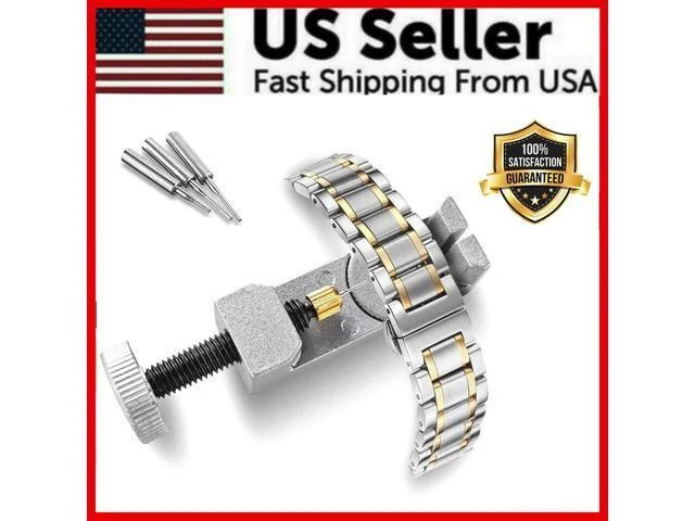 Alt view image 3 of 7 - Metal Adjustable Watch Band Strap Bracelet Link Pin Remover Repair Tool Kit US
