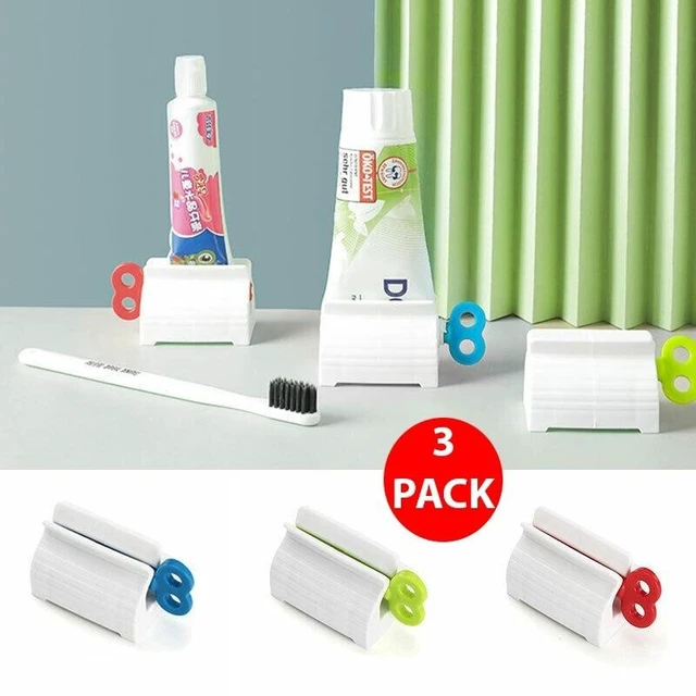 Alt view image 7 of 7 - 6x Toothpaste Squeezer Bathroom Tube Easy Stand Dispenser Rolling Holder Seat - 3 Pack