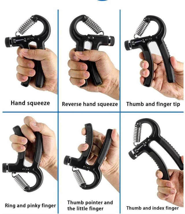 Alt view image 7 of 7 - Hand Grip Strength Power Trainer Gripper Strengthener Adjustable Gym Exerciser