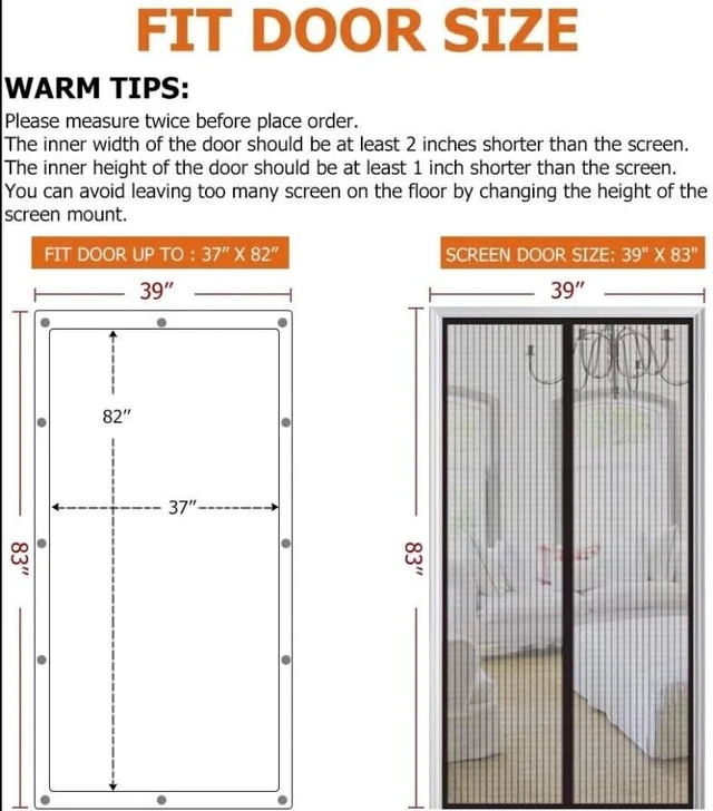 Alt view image 6 of 7 - Magnetic Screen Door Mesh Curtain Durable Heavy Duty Mosquito Net Bug Hands Free