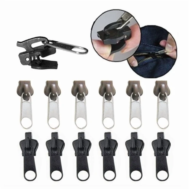 Alt view image 4 of 4 - 6/12/18/24pcs Universal Zipper Repair Kit Detachable Zipper Head for Clothing Backpack, Purse DIY Sewing Accessories