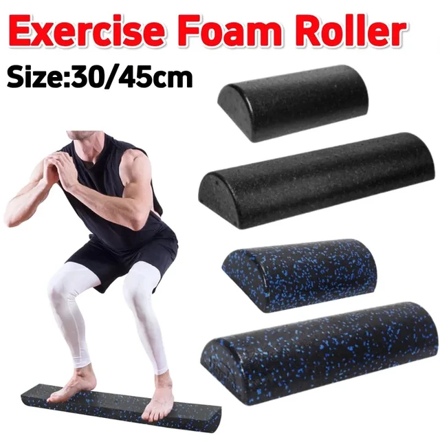 Alt view image 2 of 7 - Yoga Massage Exercise Foam Roller EPP Half Round Balance Training Roller Portable Muscle Foam Roller for Pilates Bodybuilding