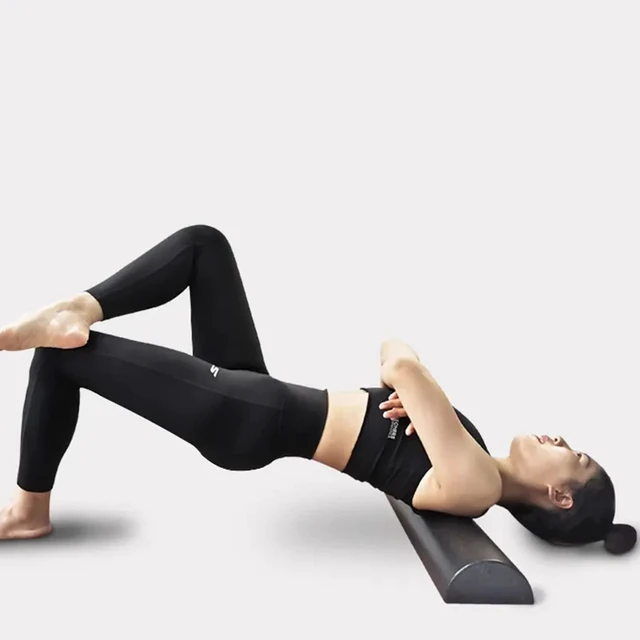 Alt view image 3 of 7 - Yoga Massage Exercise Foam Roller EPP Half Round Balance Training Roller Portable Muscle Foam Roller for Pilates Bodybuilding
