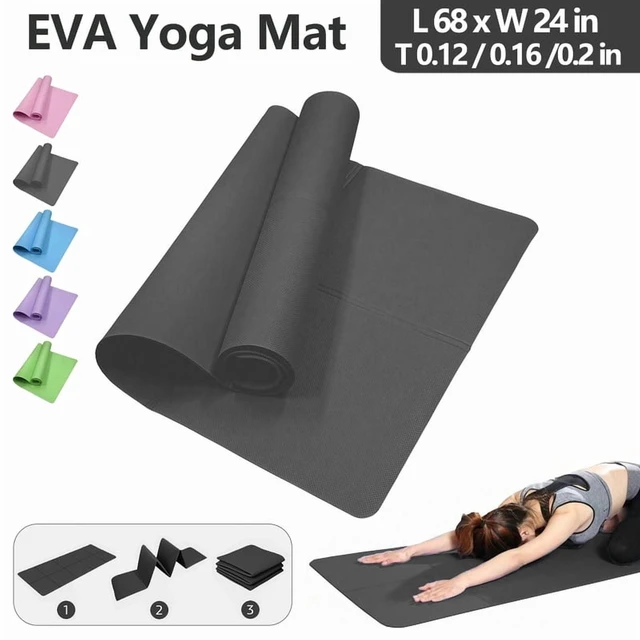 Alt view image 2 of 4 - Foldable Yoga Mat Eco Friendly EVA Folding Travel Fitness Exercise Mat 3mm/4mm/6mm Thicknesses for Yoga Pilates & Floor Workouts
