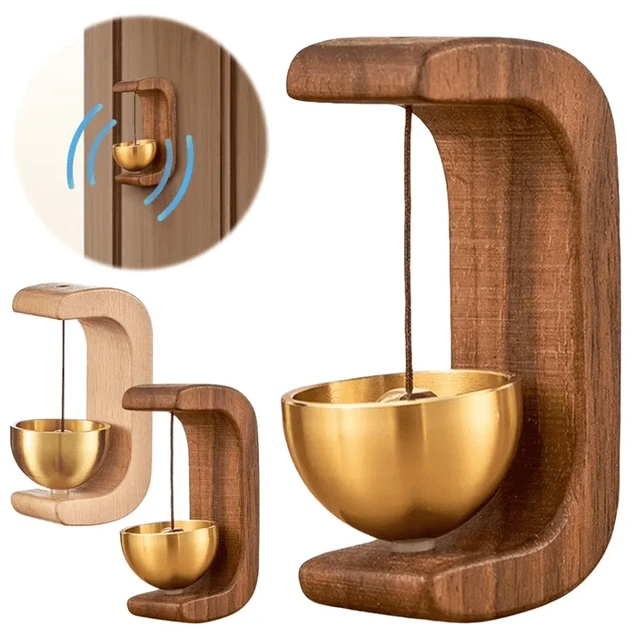 Alt view image 2 of 4 - Wooden Wind Chimes Hanging Decorations Wireless Doorbell Entrance Door Bell Decorative Wind Bell for Home Opening