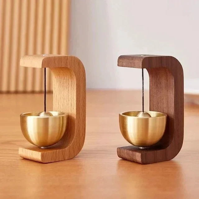 Alt view image 4 of 4 - Wooden Wind Chimes Hanging Decorations Wireless Doorbell Entrance Door Bell Decorative Wind Bell for Home Opening