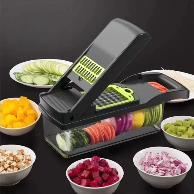 Alt view image 2 of 4 - Versatile Compact Veggie Chopper Vegetable Slicer Shredder, Potato Radish Grater, Fruit Vegetable Domestic Food Processing Tool