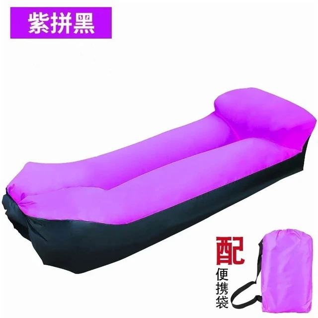 Main image of Outdoor Portable Inflatable Sofa Inflatable Outdoor Air Sun Inflatable Lounger Blow Up Chair Bag Banana Camping Air Bed Beanbag