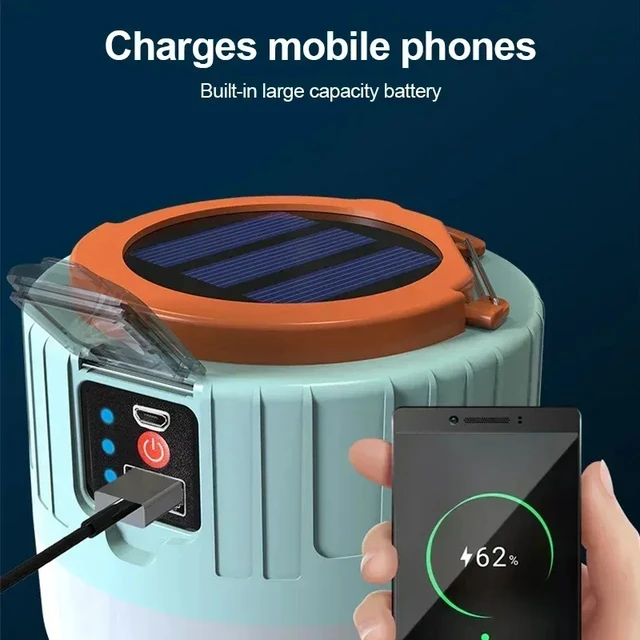 Alt view image 3 of 4 - Portable Camping Light Power Bank LED Camping Lanterns With Remote Control Waterproof Outdoor Tent Light Rechargeable Flashlight