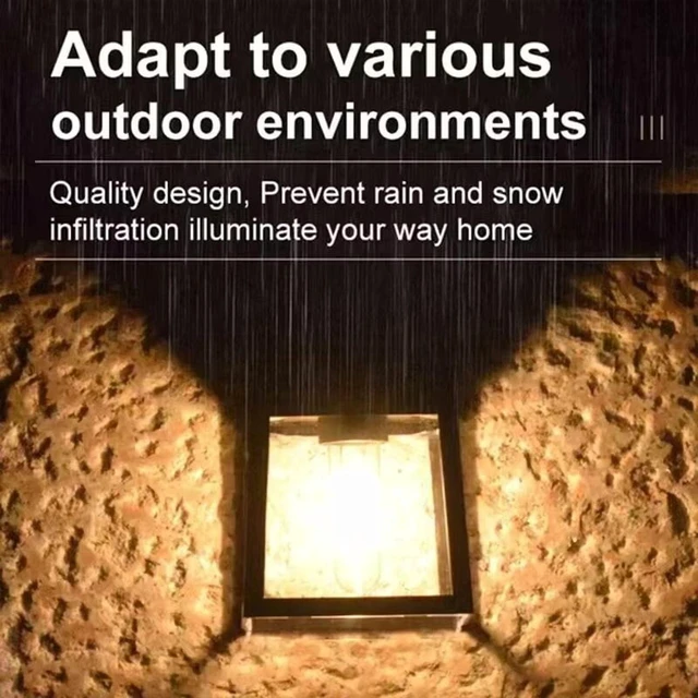 Alt view image 4 of 4 - Powerful Solar Wall Light Outdoor Waterproof LED Lamp House Garden Fence Decoration Light Sensor Solar Energy Wall Lantern LED