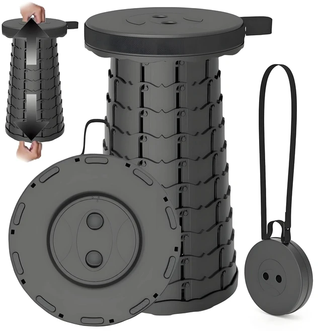 Main image of Telescopic Foldable Portable Stool Heavy Duty Collapsible Chair For Fishing Camping Hiking Travel Subway Queue Outdoor Rest