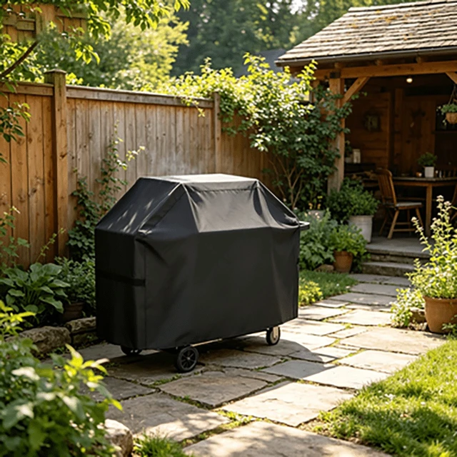 Alt view image 2 of 4 - 22-72 Inch BBQ Cover Waterproof Anti-UV, Fade Resistant Grill Cover with Hook-and-Loop Straps, Fits Most Gas Grills