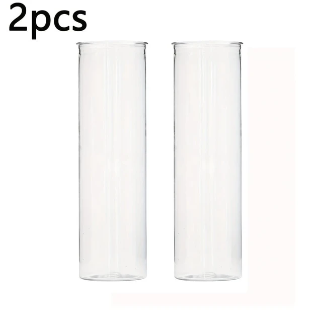 Alt view image 2 of 4 - 2pcs Transparent Plastic Cylinder Vase Plastic Flower Vase for Parties Home Decor Weddings & Baby Showers Party Decor Christmas