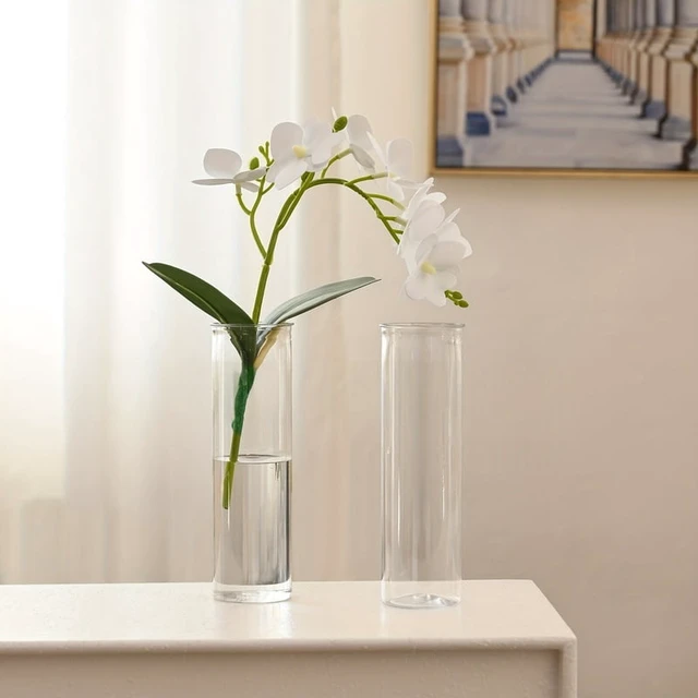 Alt view image 4 of 4 - 2pcs Transparent Plastic Cylinder Vase Plastic Flower Vase for Parties Home Decor Weddings & Baby Showers Party Decor Christmas