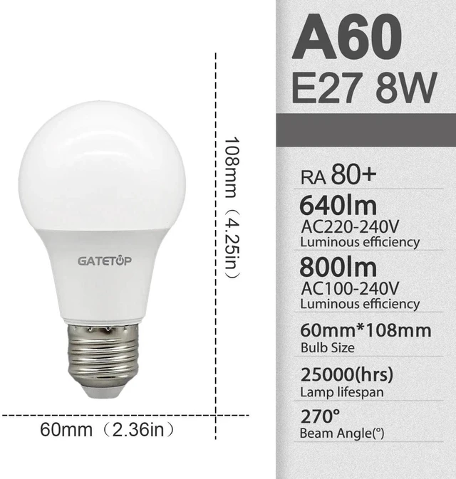 Main image of 10pcs/lot A60 G45 LED Bulb E27 AC110V 220V 3W 8W 9W 12W 15W 18W 20W 24W Lamp Saving Cold Warm White Bulbs for Home Light