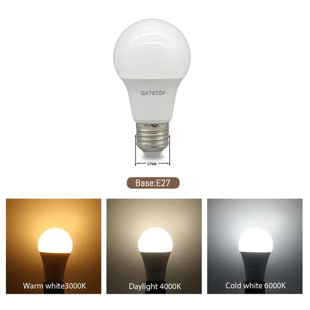 Alt view image 4 of 4 - 10pcs/lot A60 G45 LED Bulb E27 AC110V 220V 3W 8W 9W 12W 15W 18W 20W 24W Lamp Saving Cold Warm White Bulbs for Home Light