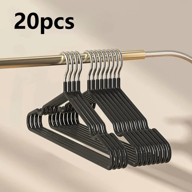 Main image of 20/30pcs Metal Clothes Hangers, Anti-Slip Heavy Duty Space Saving Hangers for Closet Organization, Garage, Boutique & Home Use