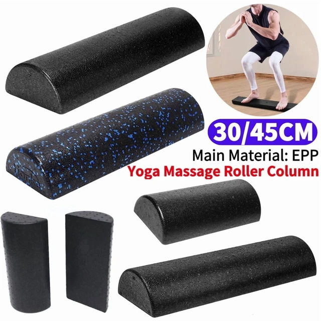 Alt view image 2 of 4 - Half-Round Yoga Roller Massage Roller 30cm Semi-Circular Foam Roller Multi-Function Back Stretcher for Balance Training