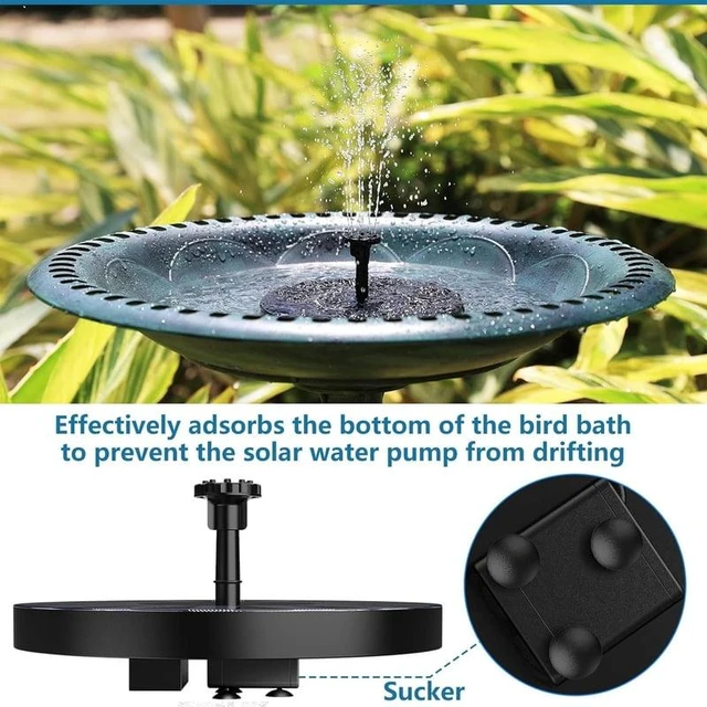 Alt view image 3 of 4 - Solar Bird Bath Solar-powered Garden Fountain Birdbath Decoration Outside Decorative Water Outdoor Large Energy Birds Waterfall