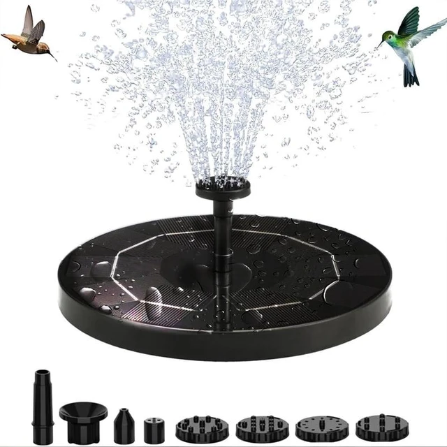 Alt view image 4 of 4 - Solar Bird Bath Solar-powered Garden Fountain Birdbath Decoration Outside Decorative Water Outdoor Large Energy Birds Waterfall