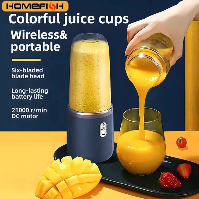 Alt view image 2 of 4 - Portable Blender Bottle Electric 6 Blades Multifunction Juice Blender Fresh Juice Smoothie Blender Ice CrushCup Food Processor