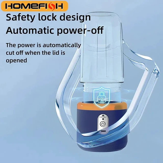 Alt view image 3 of 4 - Portable Blender Bottle Electric 6 Blades Multifunction Juice Blender Fresh Juice Smoothie Blender Ice CrushCup Food Processor