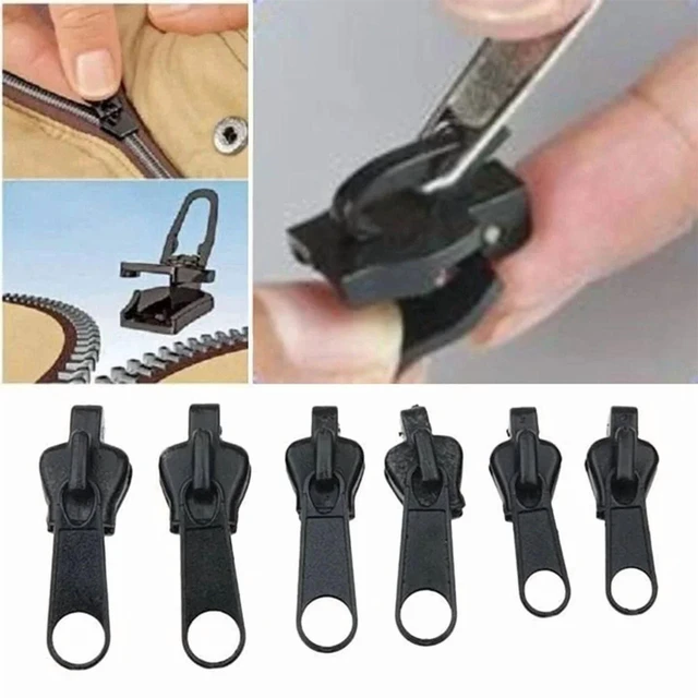 Main image of 3 Sizes Universal Instant Fix Zipper Repair Kit Replacement Zip Slider Teeth Rescue Sewing Clothes Bag Zippers Tool Accessories