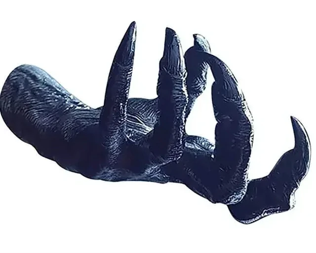 Alt view image 3 of 7 - Gothic Witch's Hand Statues - Creative Resin Ornament, Aesthetic Wall Keys Hanging Rack, Bag Hangers, Wall Art Sculptures