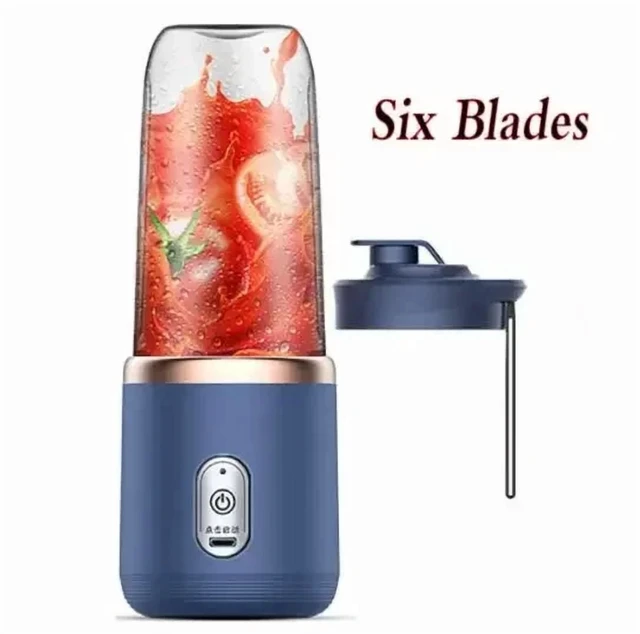Alt view image 2 of 7 - Portable Fruit Juice Blenders Summer Personal Electric Mini Bottle Home USB 6 Blades Juicer Cup Machine For Kitchen