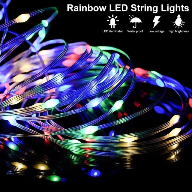 Alt view image 3 of 7 - String LED Bluetooth Fairy Lights Dreamcolor RGBIC DIY Party Christmas Tree Lights Wedding Decor Garland USB Lamp 15M/10M/5M/2M