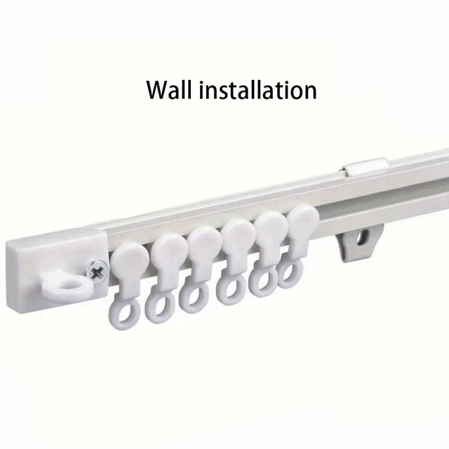Main image of Self Adhesive Or Perforated Dual-purpose Curtain Track Ceiling Or Wall Mount Nano Silent Curtain Slide Rod For Curtains And Cabi