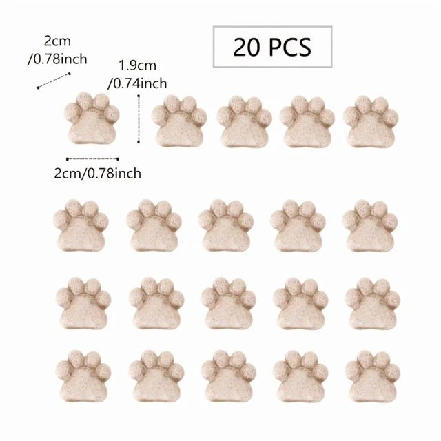 Alt view image 3 of 7 - 20Pcs Cat Paw Shaped Resin Garden Stepping Stones Outdoor Decorative Stones for Yard Bonsai Landscape Display