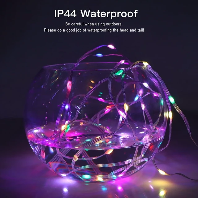 Alt view image 6 of 6 - RGBIC LED String WS2812B Bluetooth USB Music Dream Color Light 5V Christmas Birthday Party Garland Decor Fairy Lights for Home