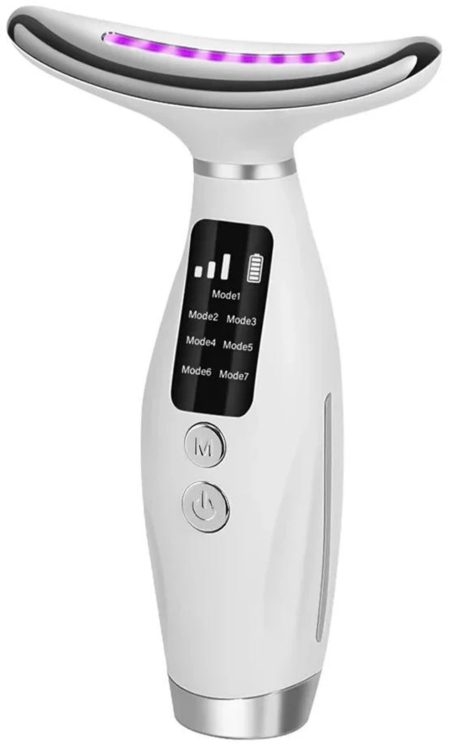 Main image of 7 Colors LED Photon Therapy Face Neck Beauty Device 7 Modes 3 Levels Vibration Massage Skin Lifting Anti Wrinkle Machine Home Us