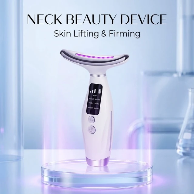 Alt view image 4 of 7 - 7 Colors LED Photon Therapy Face Neck Beauty Device 7 Modes 3 Levels Vibration Massage Skin Lifting Anti Wrinkle Machine Home Us
