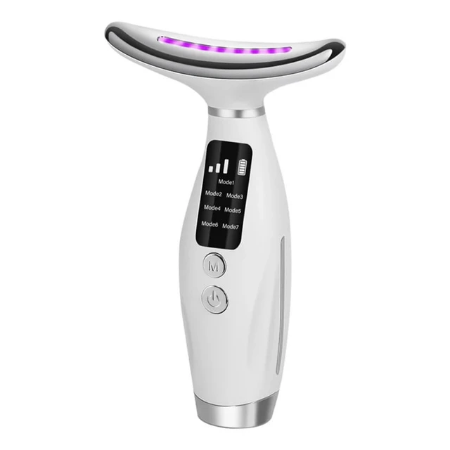Alt view image 7 of 7 - 7 Colors LED Photon Therapy Face Neck Beauty Device 7 Modes 3 Levels Vibration Massage Skin Lifting Anti Wrinkle Machine Home Us