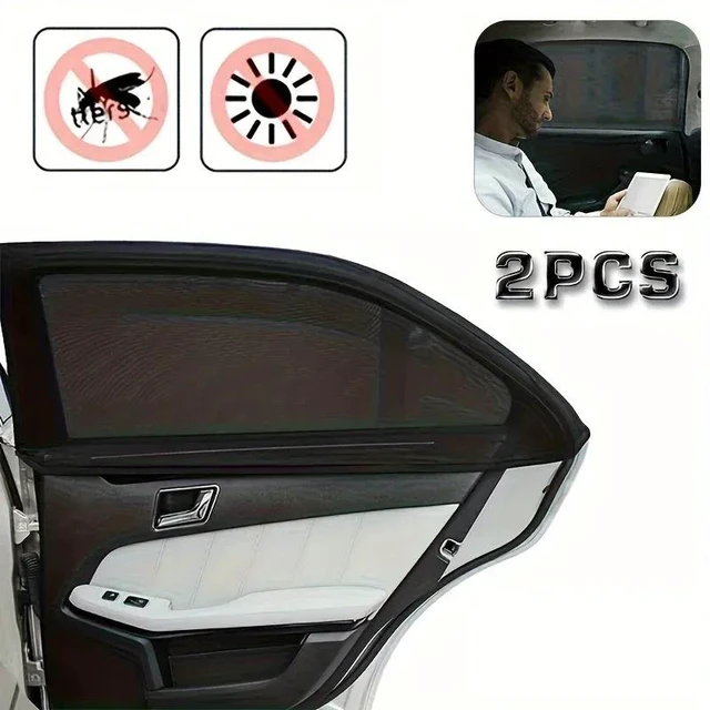 Alt view image 6 of 7 - Car sunshades, mosquito screens, windows, mosquito nets, curtains, sun screens, mosquito nets for cars Accessories