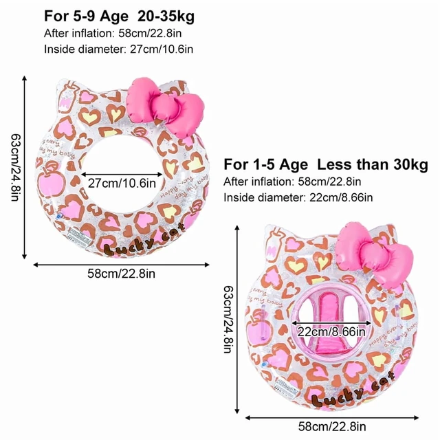 Alt view image 7 of 7 - 1PC Cute Leopard Print Cat-Shaped Swim Ring with Seat & Side Pocket - Summer Water Safety Float